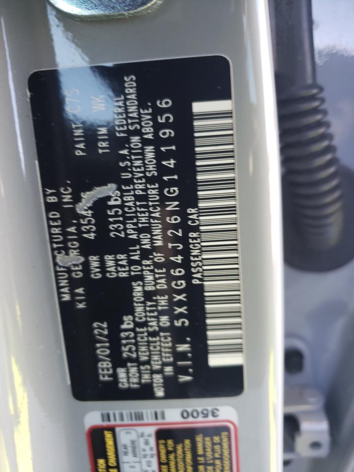 2022 KIA K5 GT LINE VIN:5XXG64J26NG141956