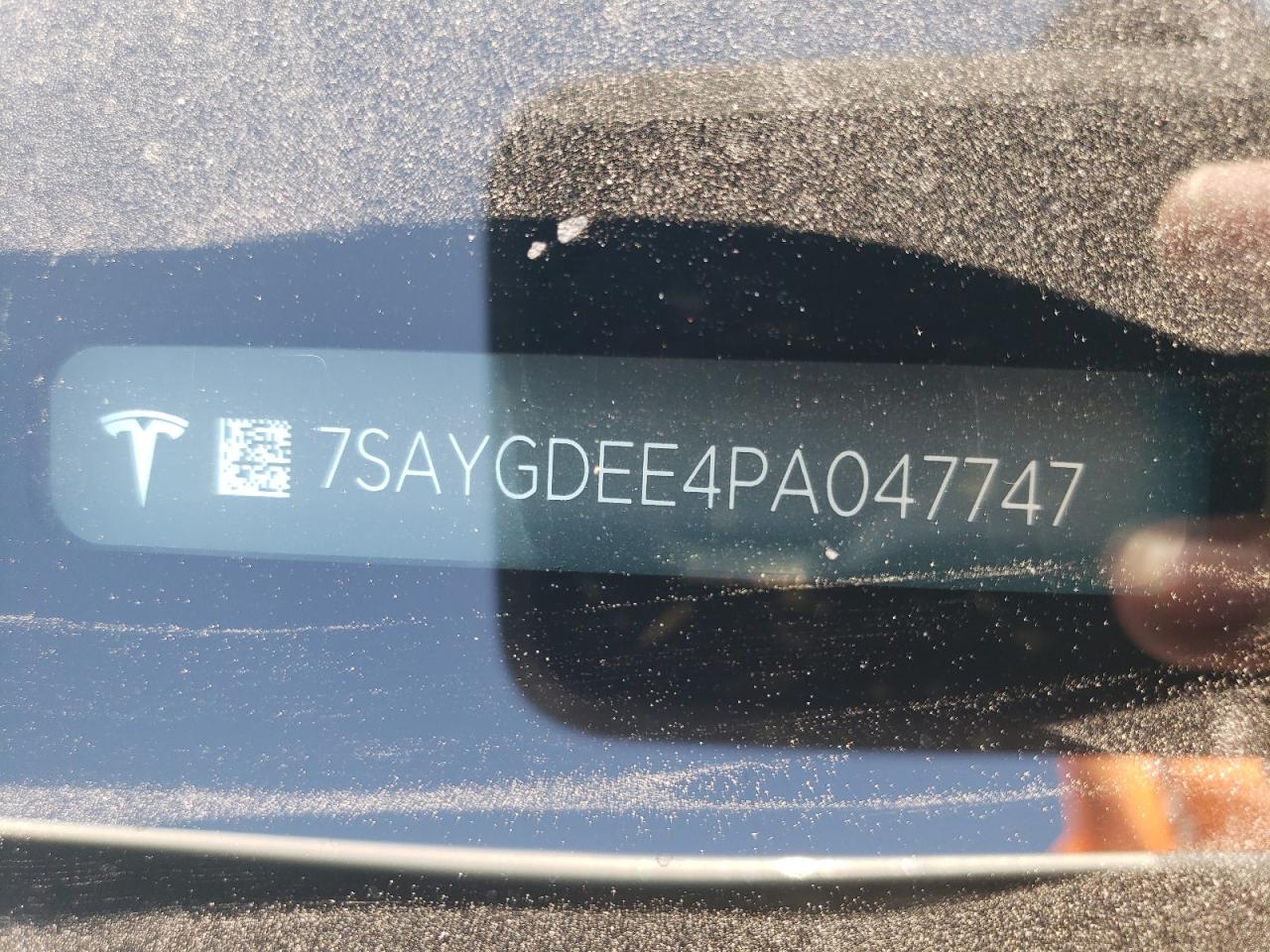 2023 TESLA MODEL Y VIN:7SAYGDEE4PA047747