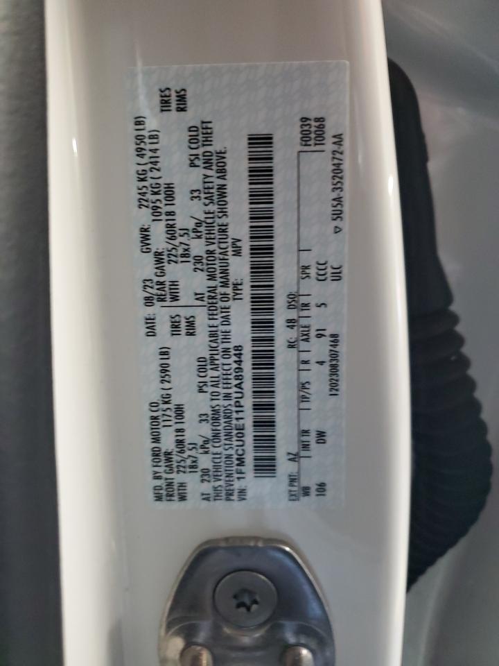 2023 FORD ESCAPE VIN:1FMCU0E11PUA89448