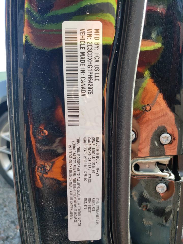 2023 DODGE CHARGER GT VIN:2C3CDXHG1PH642975