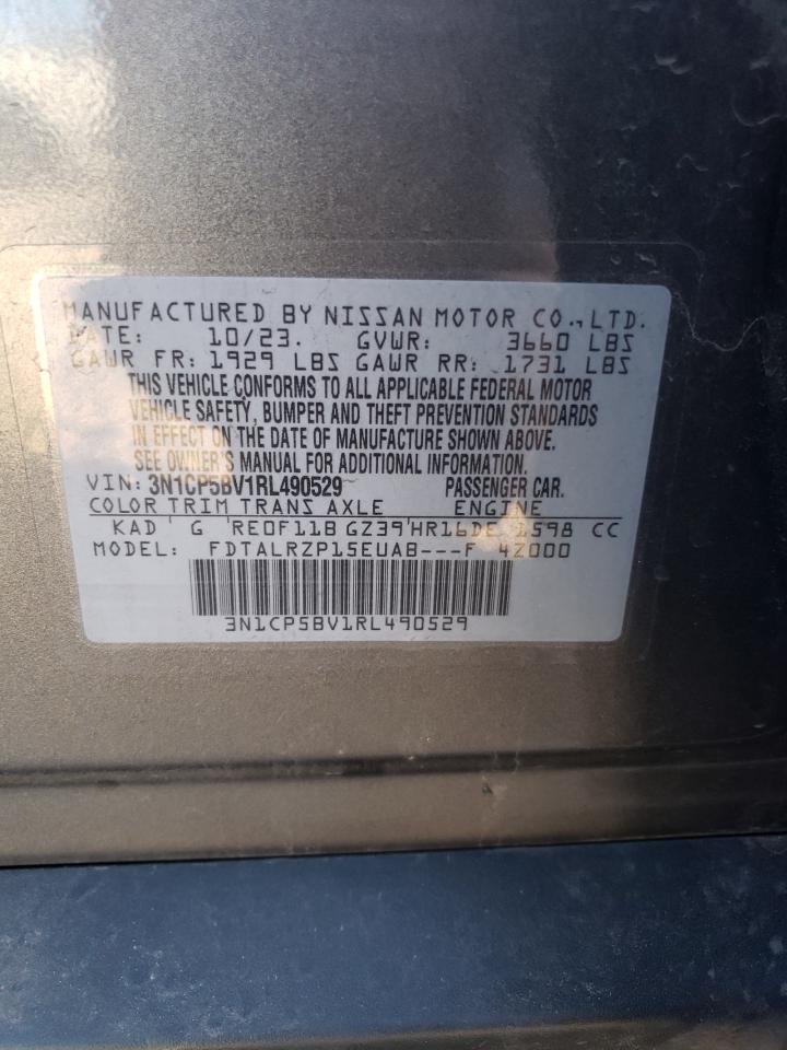 2024 NISSAN KICKS S VIN:3N1CP5BV1RL490529