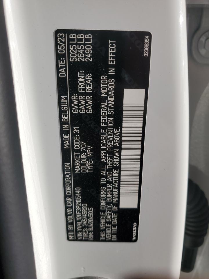 2023 VOLVO XC40 ULTIMATE VIN:YV4L12UF3P2105440