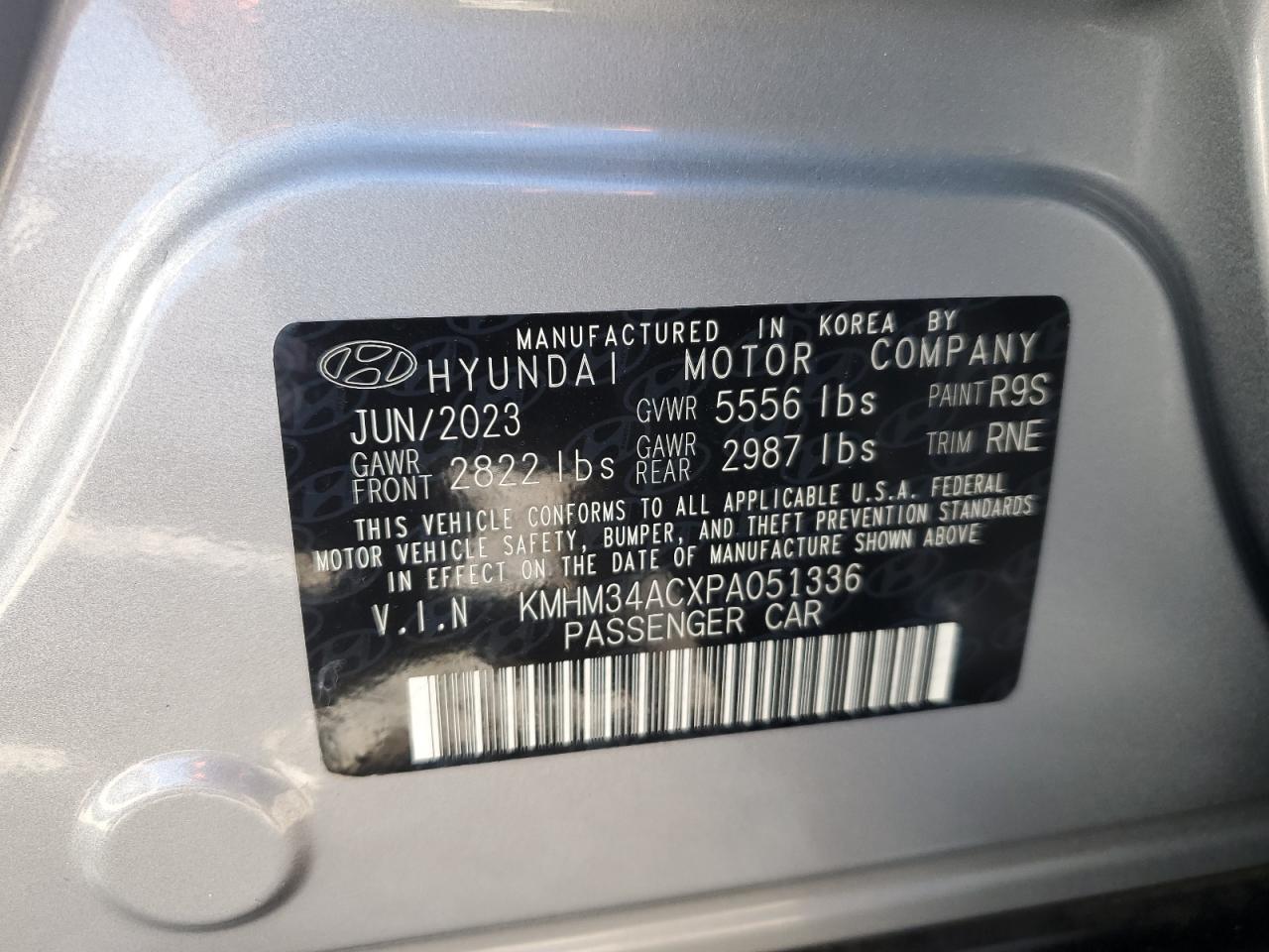 2023 HYUNDAI IONIQ 6 SEL VIN:KMHM34ACXPA051336
