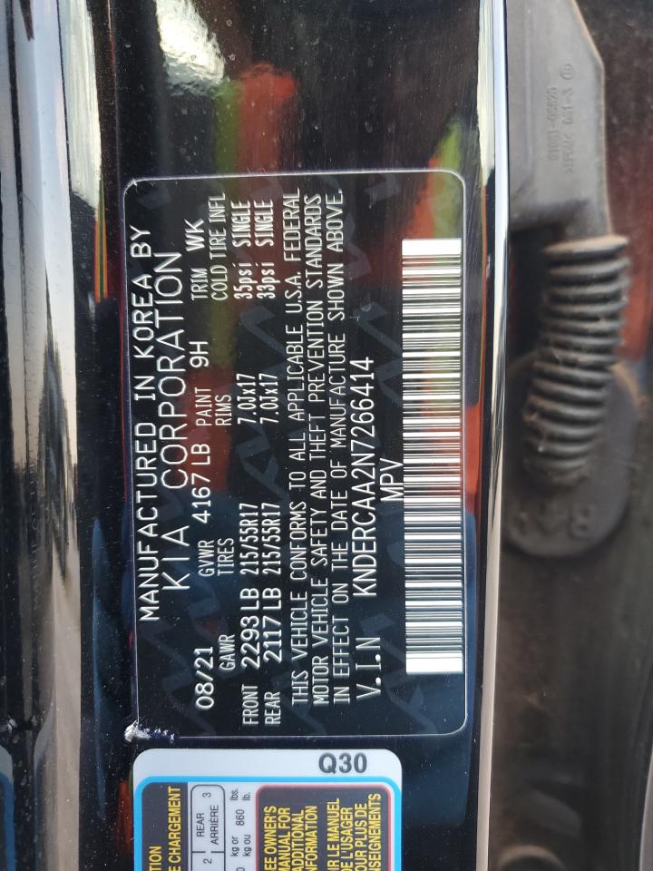 2022 KIA SELTOS EX VIN:KNDERCAA2N7266414