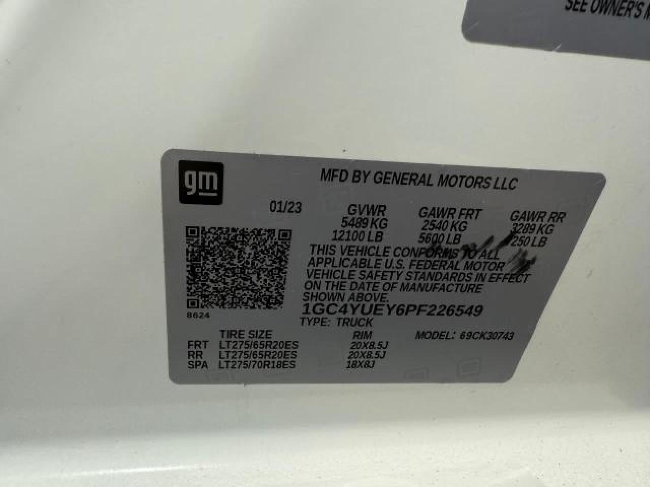 2023 CHEVROLET SILVERADO K3500 LTZ VIN:1GC4YUEY6PF226549