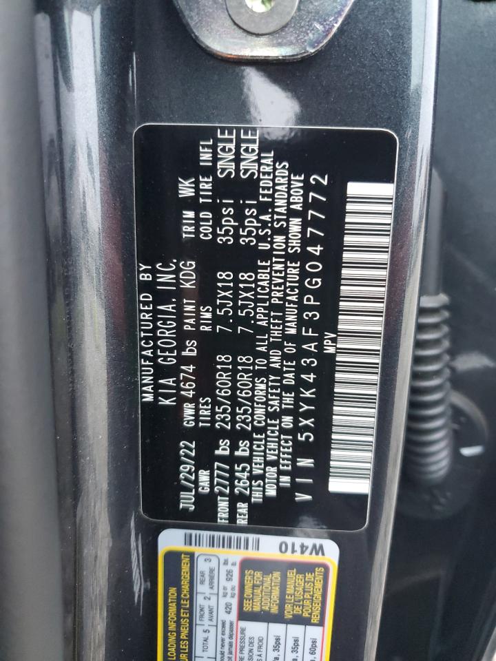 2023 KIA SPORTAGE SX VIN:5XYK43AF3PG047772
