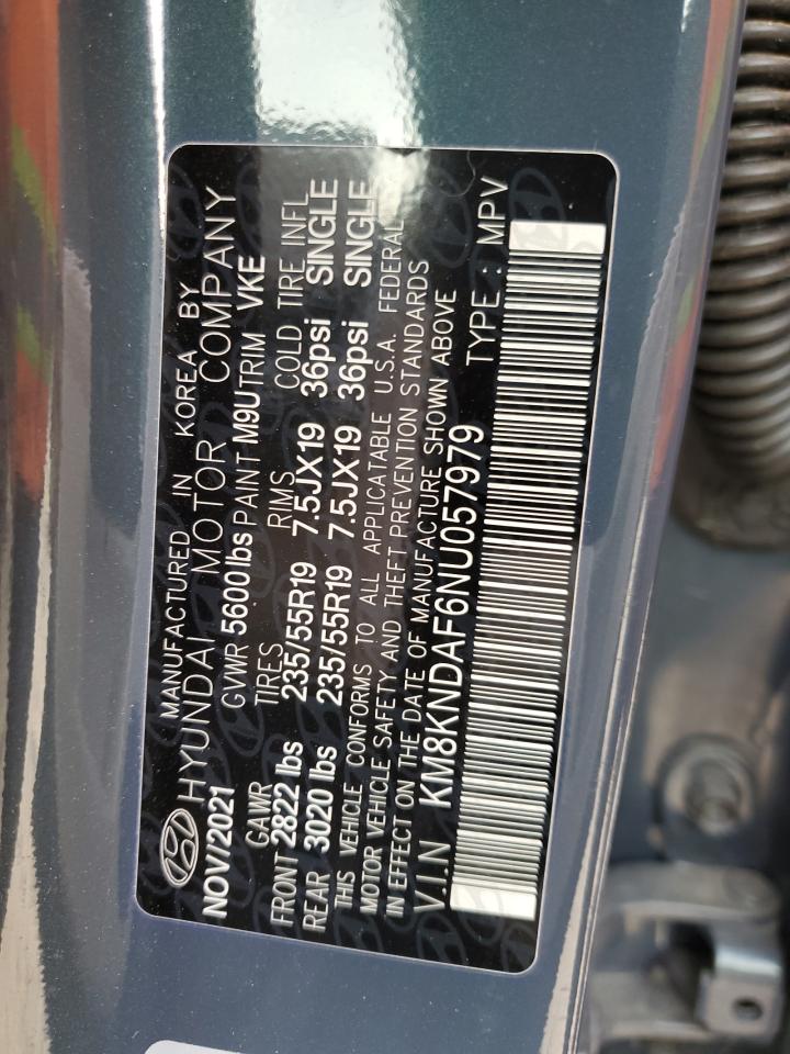 2022 HYUNDAI IONIQ 5 SEL VIN:KM8KNDAF6NU057979