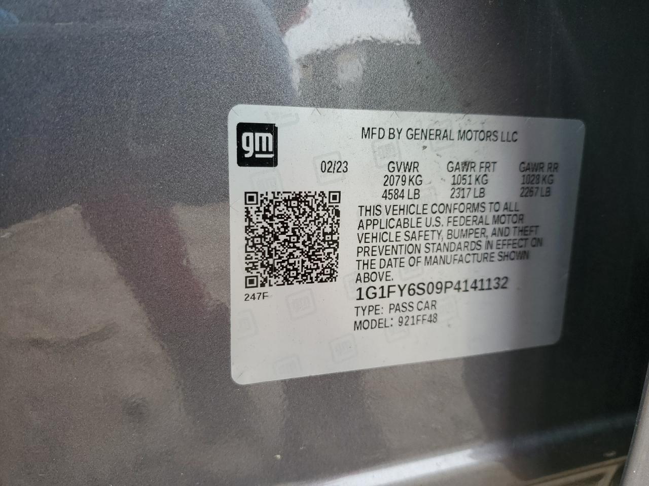 2023 CHEVROLET BOLT EUV LT VIN:1G1FY6S09P4141132