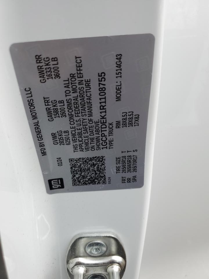 2024 CHEVROLET COLORADO Z71 VIN:1GCPTDEK1R1108755