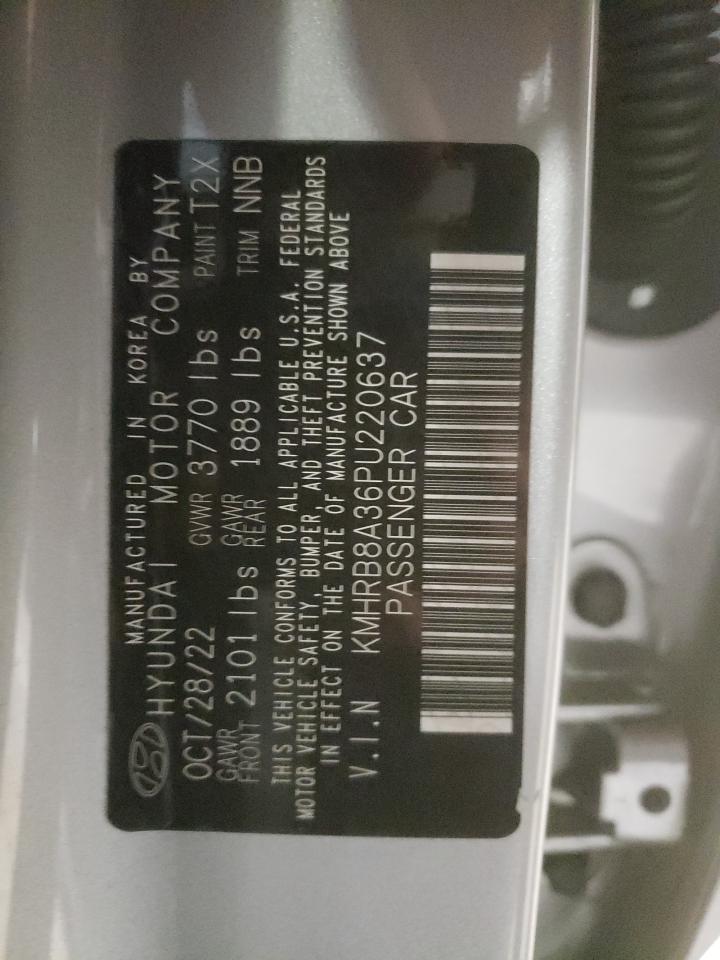 2023 HYUNDAI VENUE SE VIN:KMHRB8A36PU220637