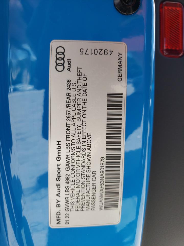 2022 AUDI RS5 VIN:WUANWAF53NA901879