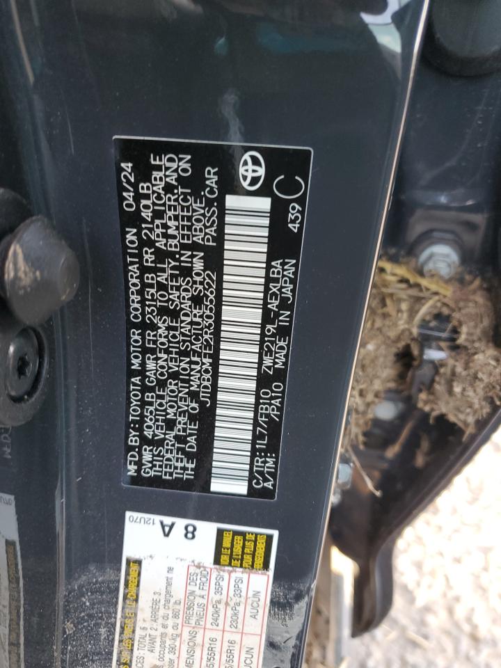 2024 TOYOTA COROLLA LE VIN:JTDBCMFE2R3055622