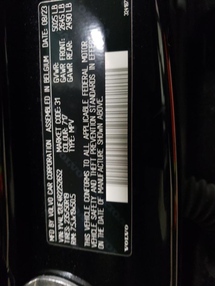 2024 VOLVO XC40 PLUS VIN:YV4L12UE4R2252652