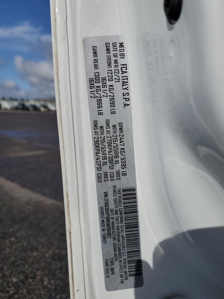 2022 RAM PROMASTER CITY TRADESMAN VIN:ZFB636VP8N6W06082