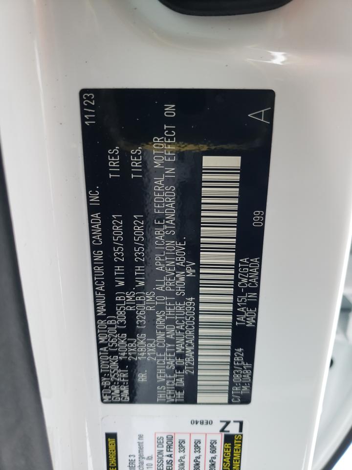 2024 LEXUS RX 350 BASE VIN:2T2BAMCA0RC050994
