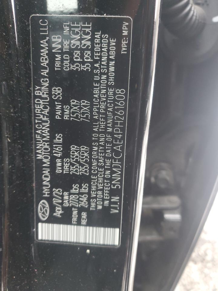 2023 HYUNDAI TUCSON SEL VIN:5NMJFCAE4PH261608