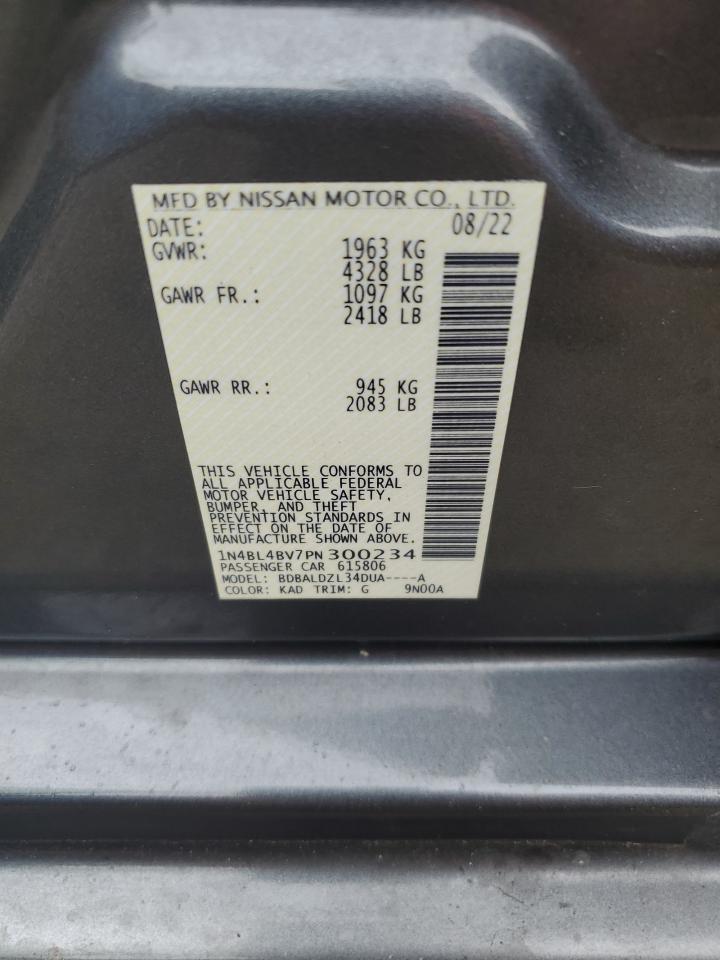 2023 NISSAN ALTIMA S VIN:1N4BL4BV7PN300234