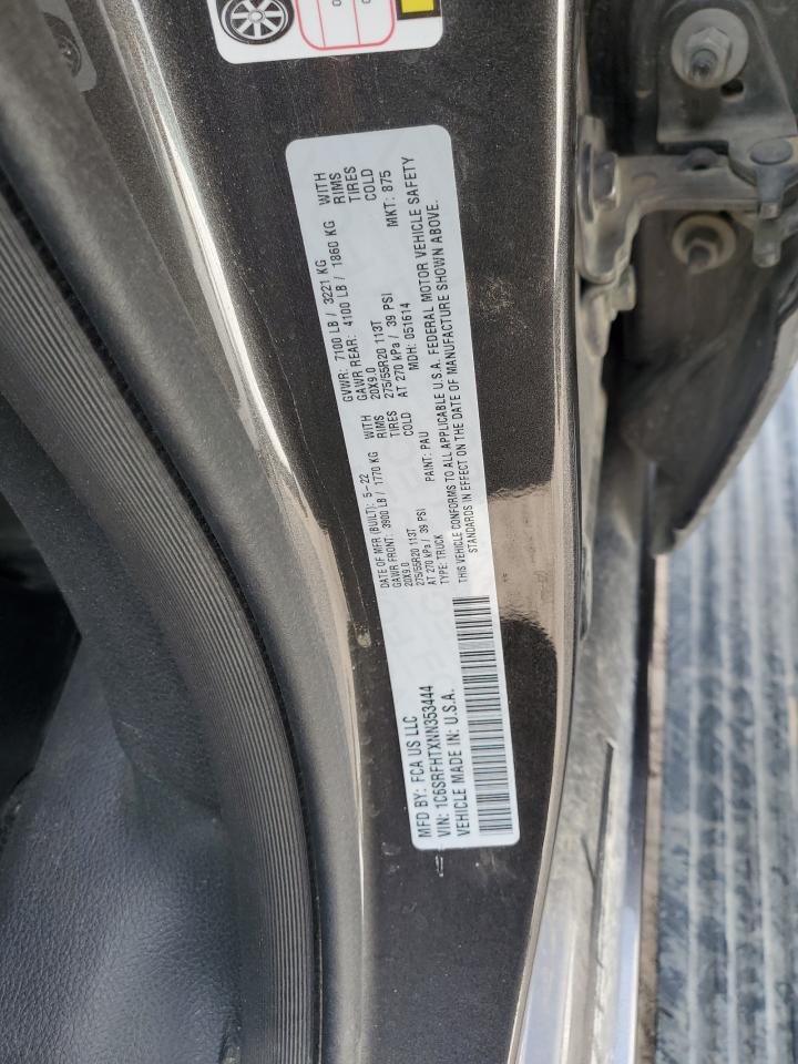 2022 RAM 1500 LIMITED VIN:1C6SRFHTXNN353444