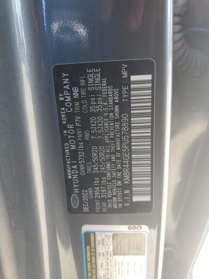 2023 HYUNDAI PALISADE SEL PREMIUM VIN:KM8R44GE5PU578890