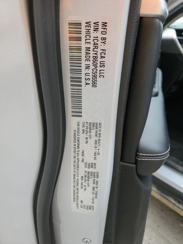 2023 JEEP GRAND CHEROKEE LIMITED 4XE VIN:1C4RJYB60PC595560