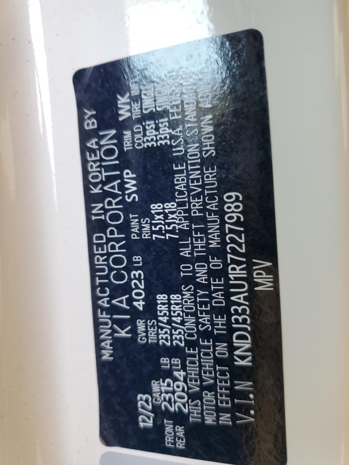 2024 KIA SOUL EX VIN:KNDJ33AU1R7227989