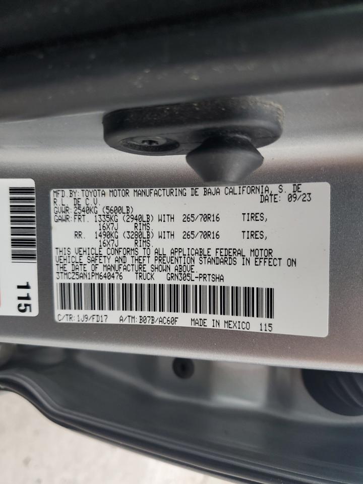 2023 TOYOTA TACOMA DOUBLE CAB VIN:3TMCZ5AN1PM640476