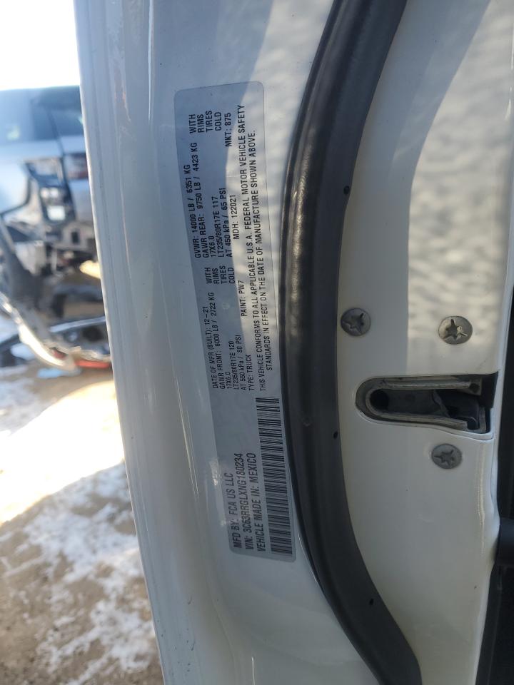 2022 RAM 3500 TRADESMAN VIN:3C63RRGLXNG180234