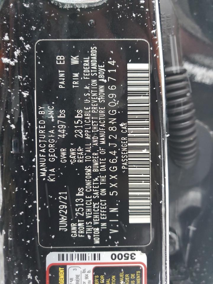 2022 KIA K5 GT LINE VIN:5XXG64J28NG096714