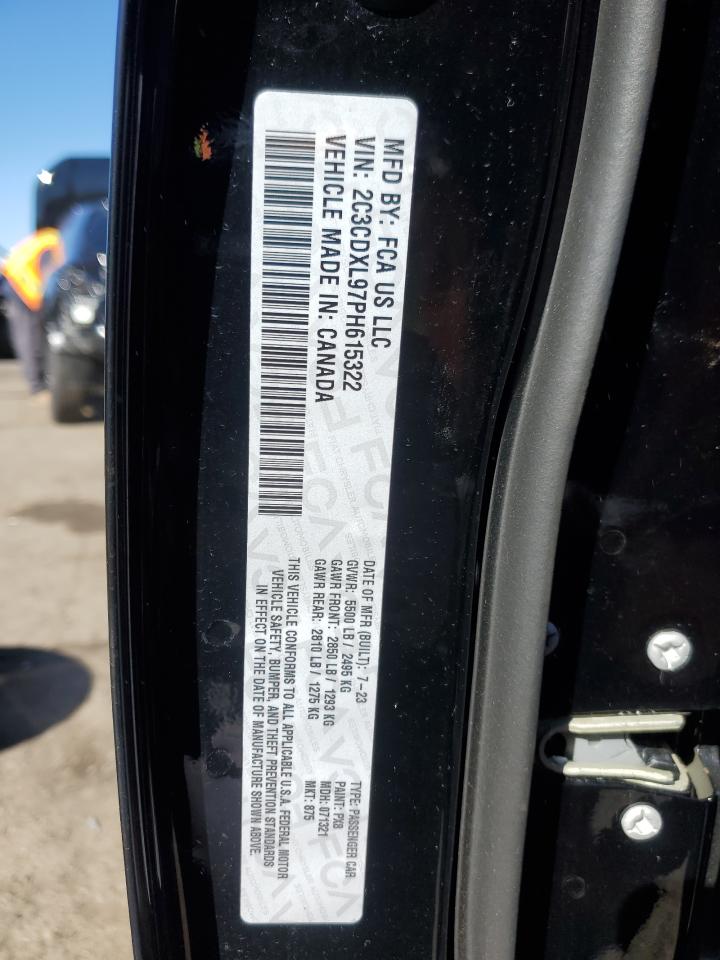 2023 DODGE CHARGER SRT HELLCAT VIN:2C3CDXL97PH615322