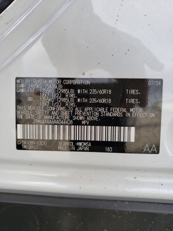 2024 TOYOTA BZ4X XLE VIN:JTMAAAAA6RA044428