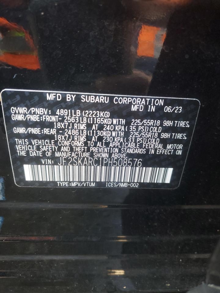 2023 SUBARU FORESTER TOURING VIN:JF2SKARC1PH508576
