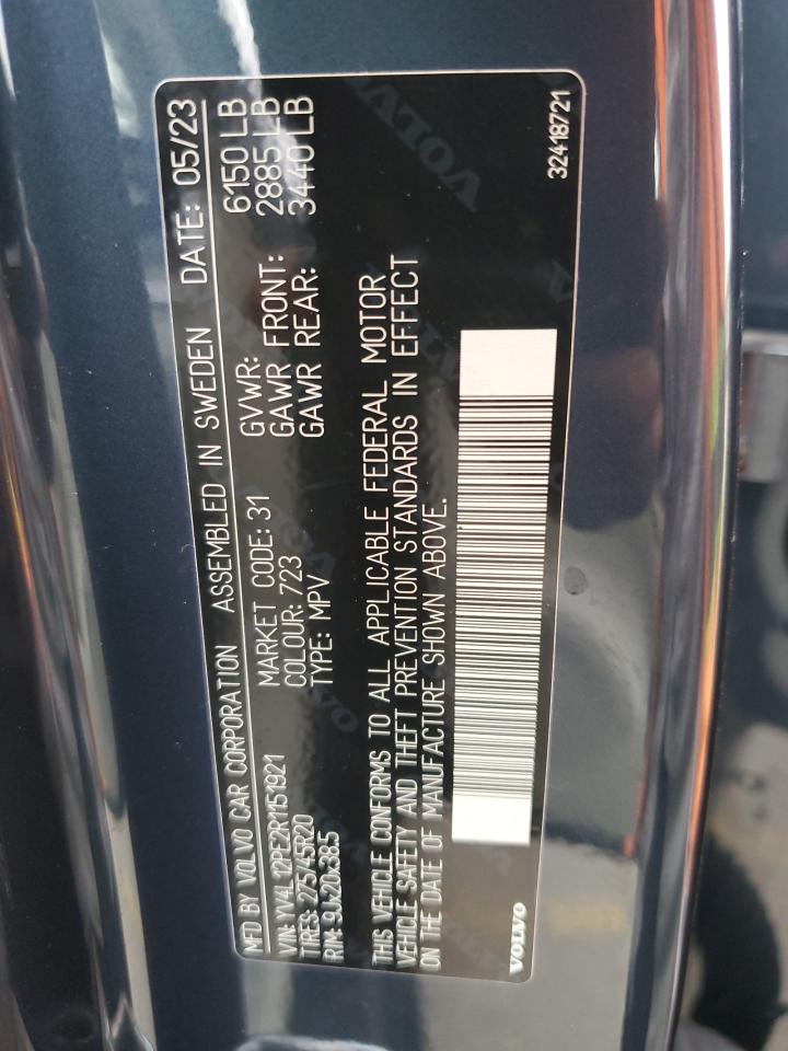 2024 VOLVO XC90 PLUS VIN:YV4L12PE2R1151921
