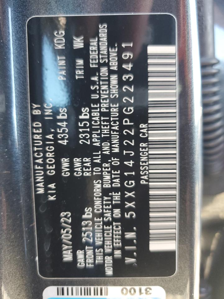 2023 KIA K5 LXS VIN:5XXG14J22PG223491