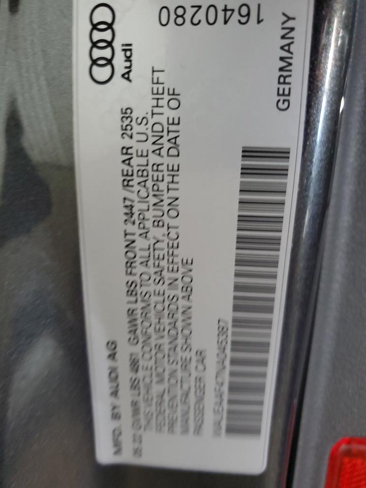 2022 AUDI A4 PREMIUM PLUS 45 VIN:WAUEAAF47NA045387