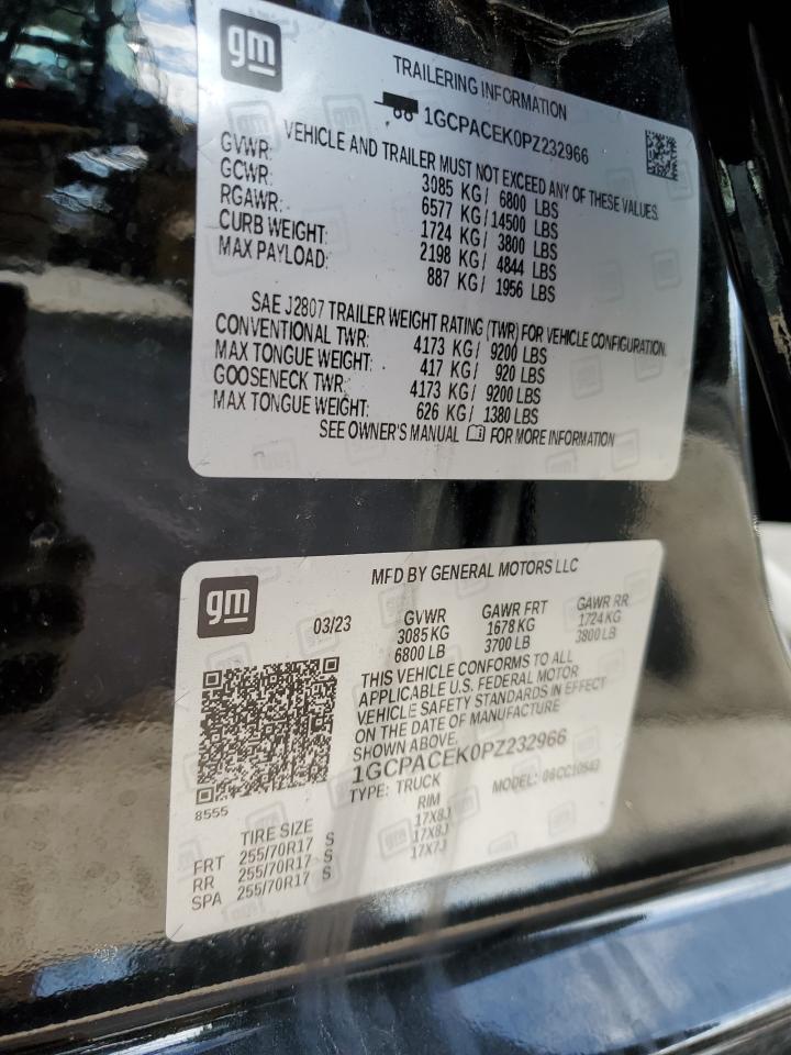 2023 CHEVROLET SILVERADO C1500 LT VIN:1GCPACEK0PZ232966