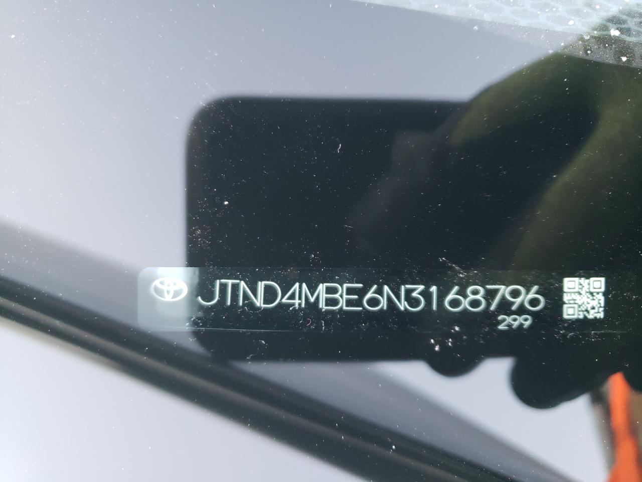 2022 TOYOTA COROLLA SE VIN:JTND4MBE6N3168796
