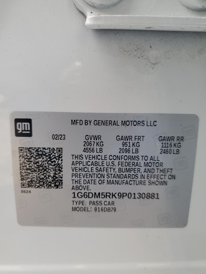 2023 CADILLAC CT5 LUXURY VIN:1G6DM5RK9P0130881