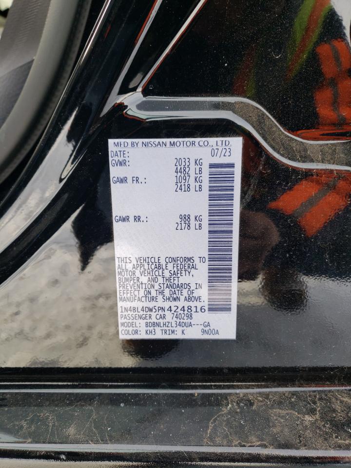 2023 NISSAN ALTIMA SV VIN:1N4AL2AP8CC167752