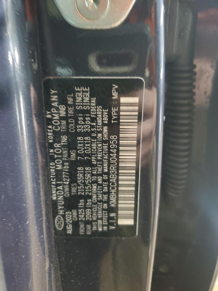 2024 HYUNDAI KONA SEL VIN:KM8HCCAB3RU044958