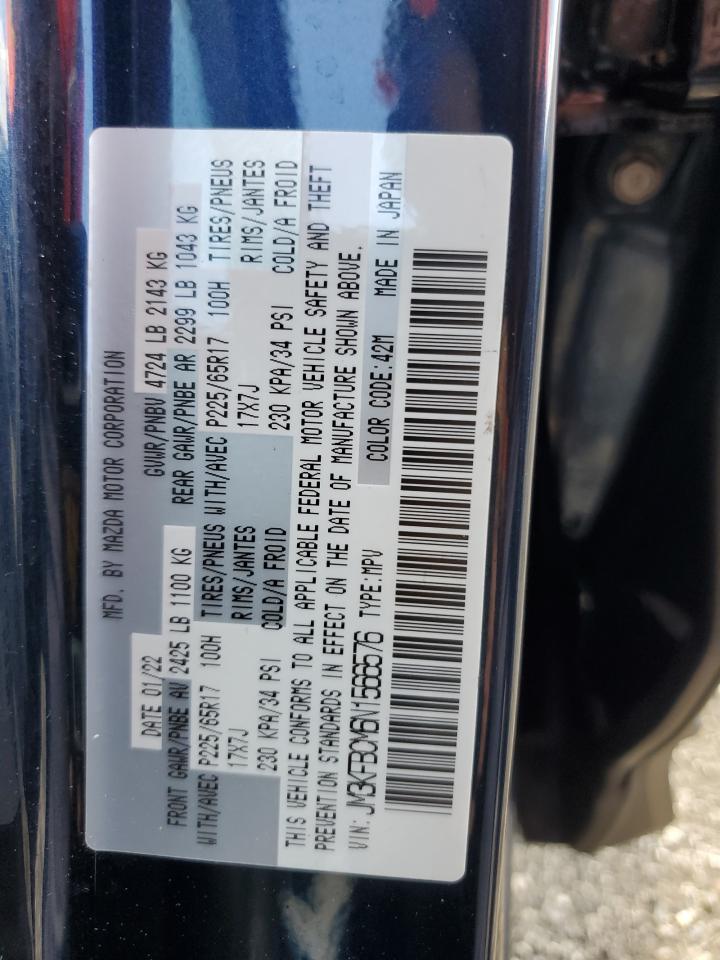 2022 MAZDA CX-5 PREFERRED VIN:JM3KFBCM6N1566576