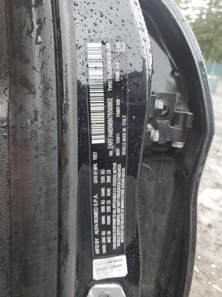 2022 ALFA ROMEO GIULIA SUPER VIN:ZARFAMBN6N7656862