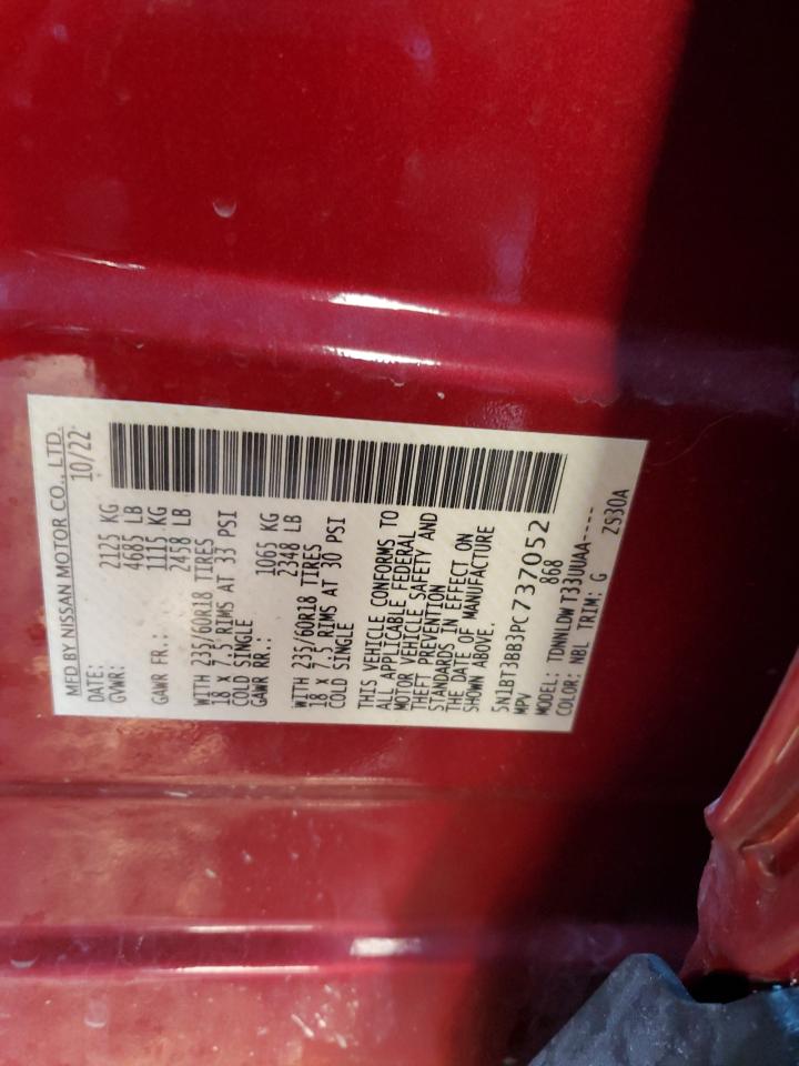 2023 NISSAN ROGUE SV VIN:5N1BT3BB3PC737052