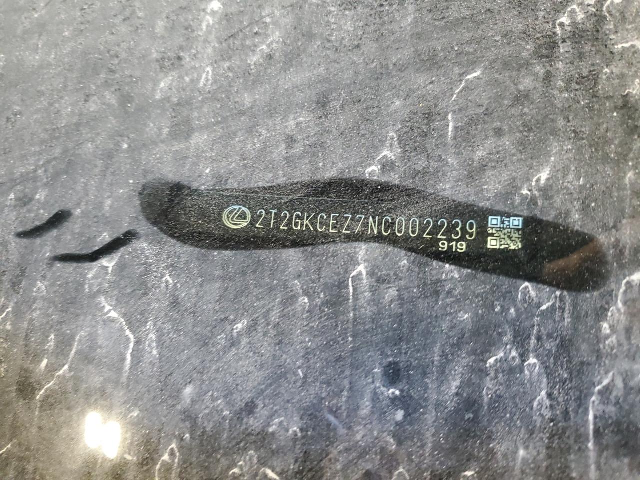 2022 LEXUS NX 350H VIN:2T2GKCEZ7NC002239