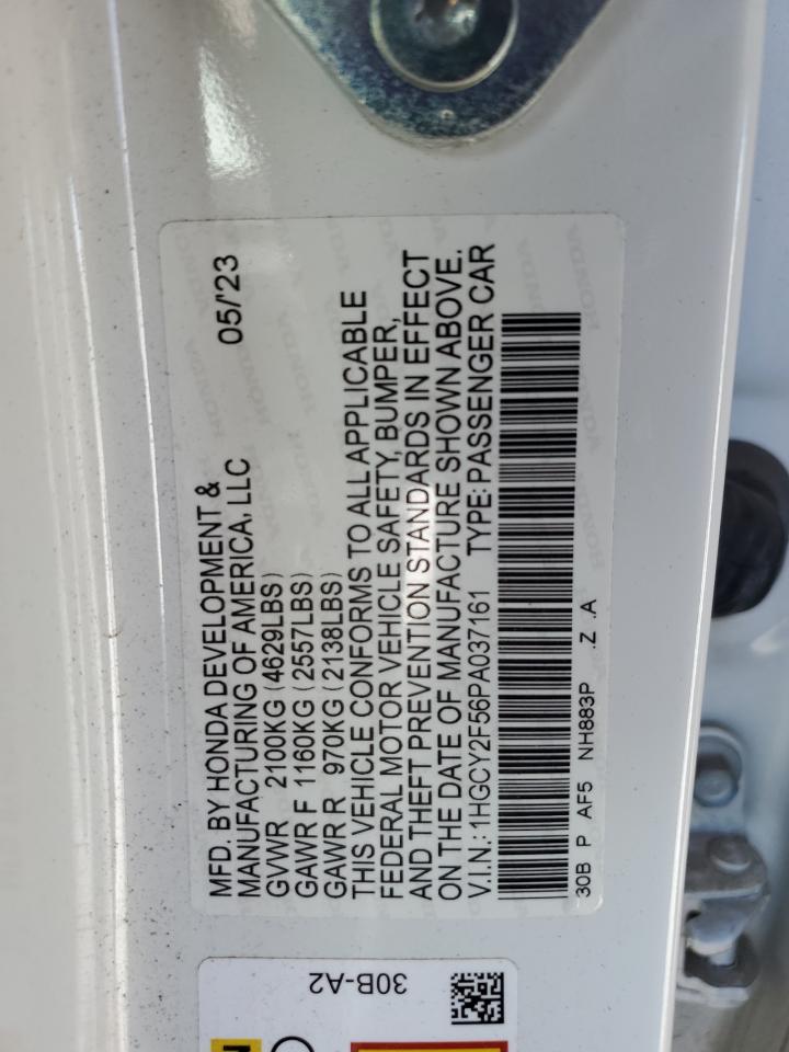 2023 HONDA ACCORD HYBRID SPORT VIN:JTDKN3DU6D1719570