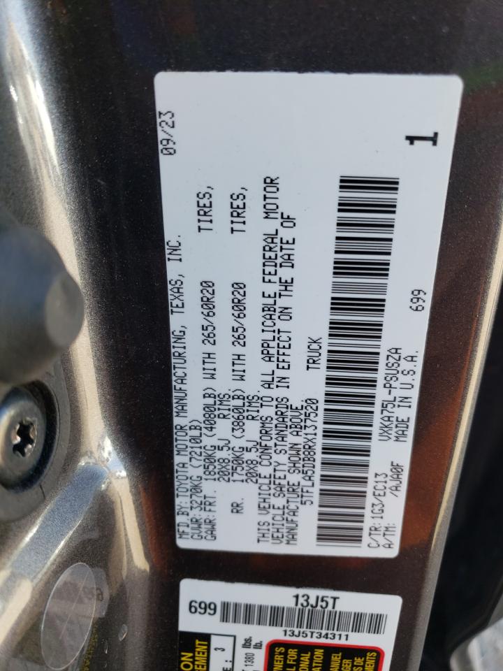 2024 TOYOTA TUNDRA CREWMAX SR VIN:5TFLA5DB8RX137520