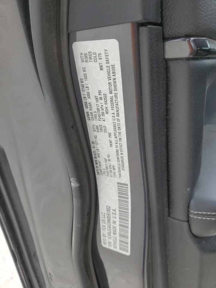 2022 JEEP GRAND CHEROKEE LAREDO VIN:1C4RJGAG9N8591852