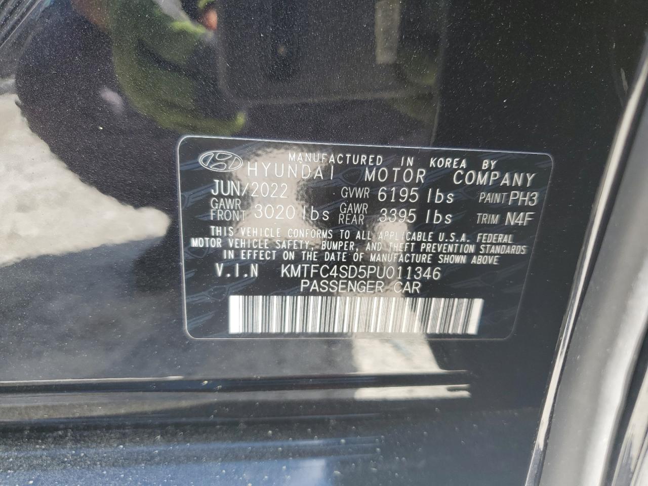 2023 GENESIS G90 VIN:KMTFC4SD5PU011346