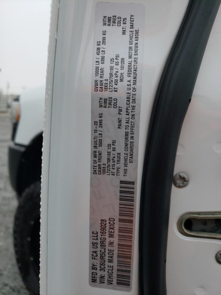 2024 RAM 2500 TRADESMAN VIN:3C6UR5CJ8RG169028