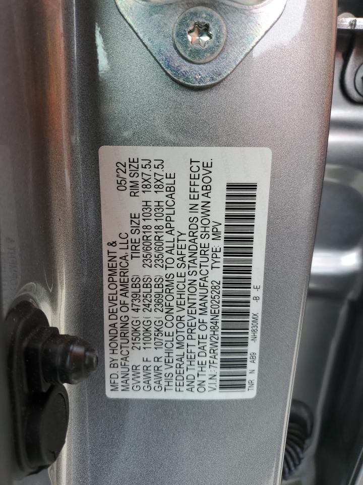 2022 HONDA CR-V EXL VIN:7FARW2H84NE025282