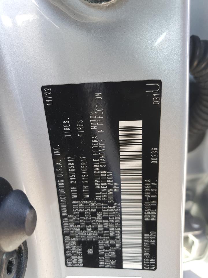 2023 TOYOTA COROLLA CROSS LE VIN:7MUCAAAG1PV037972